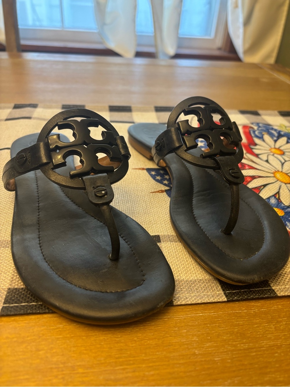 Tory Burch Navy Miller Sandals - Picture 5 of 14
